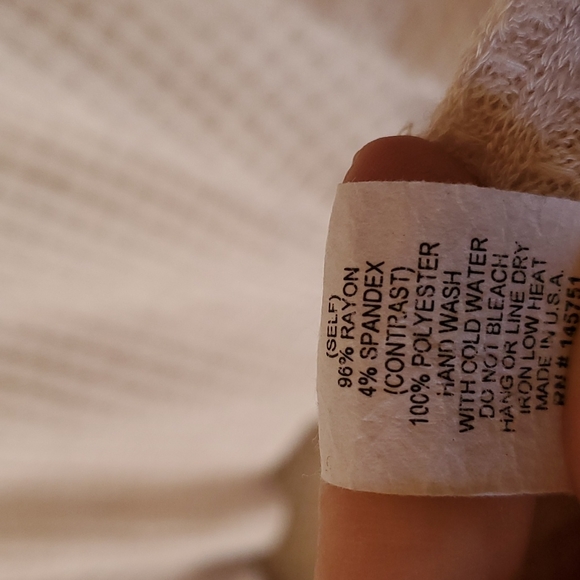 Peach Love California boutique blouse XS cream leopard print long sleeves - Picture 5 of 7